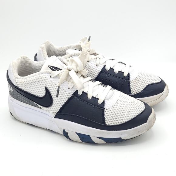 NIKE Ja Morant 1 Scratch 2.0 DX2294-102 GS White Black Size 6.5y - Picture 2 of 9